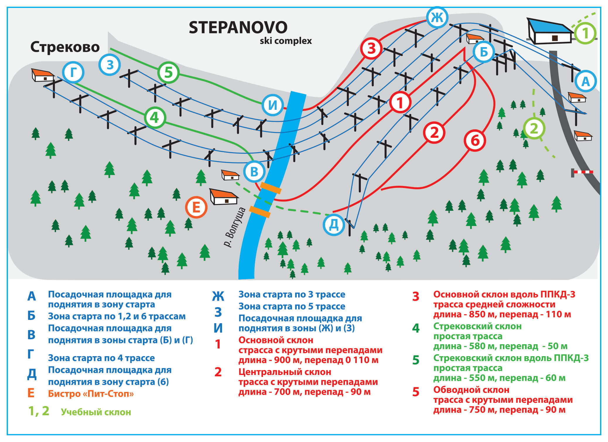 Схема курорта Степаново